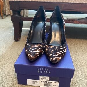 Stuart Weitzman Animal Print Leather Pumps 8.5 (only worn once) RARE!!!